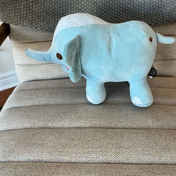 Fao Schwarz Baby Elephant Plush Blue Pink Stuffed Animal Floppy Ears 2018 15" - Picture 4 of 8